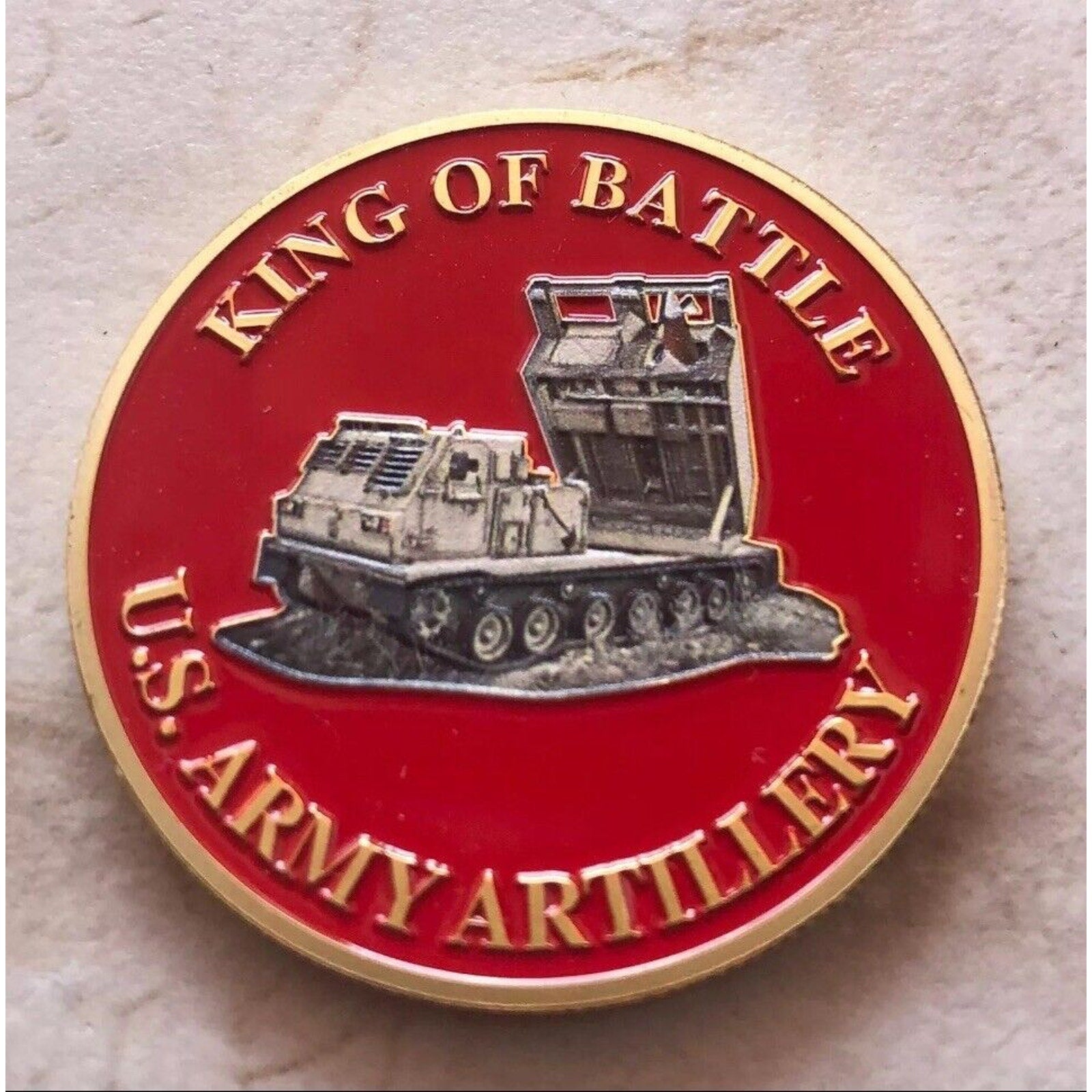2pcs Army Rank Captain O-3 And Ft. Sill Artillery Base US Coins