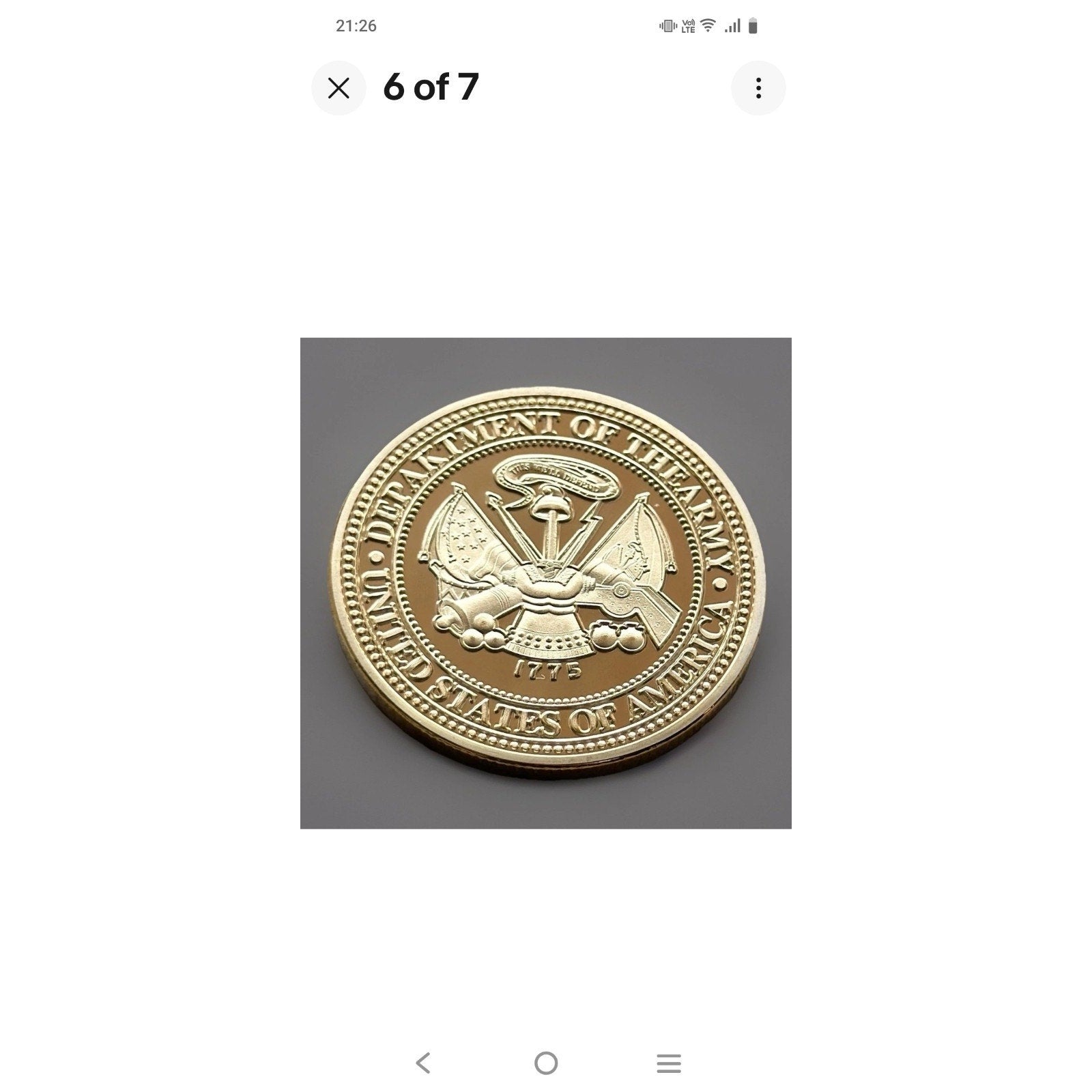 US ARMY 1st ARMORED DIVISION "OLD IRONSIDES" Challenge Coin Keychain USA