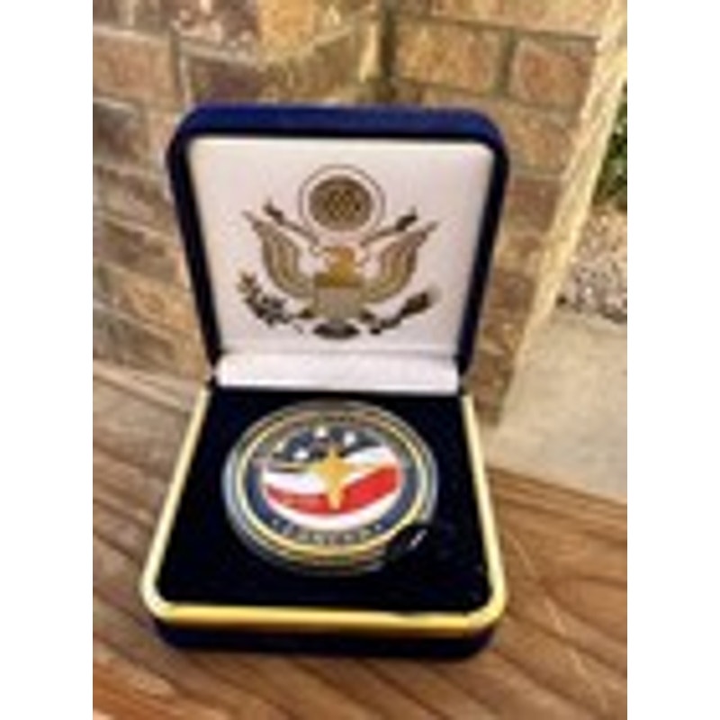 Department of Energy (DOE) Challenge Coin With Blue Velvet Case. Fast Shipping!