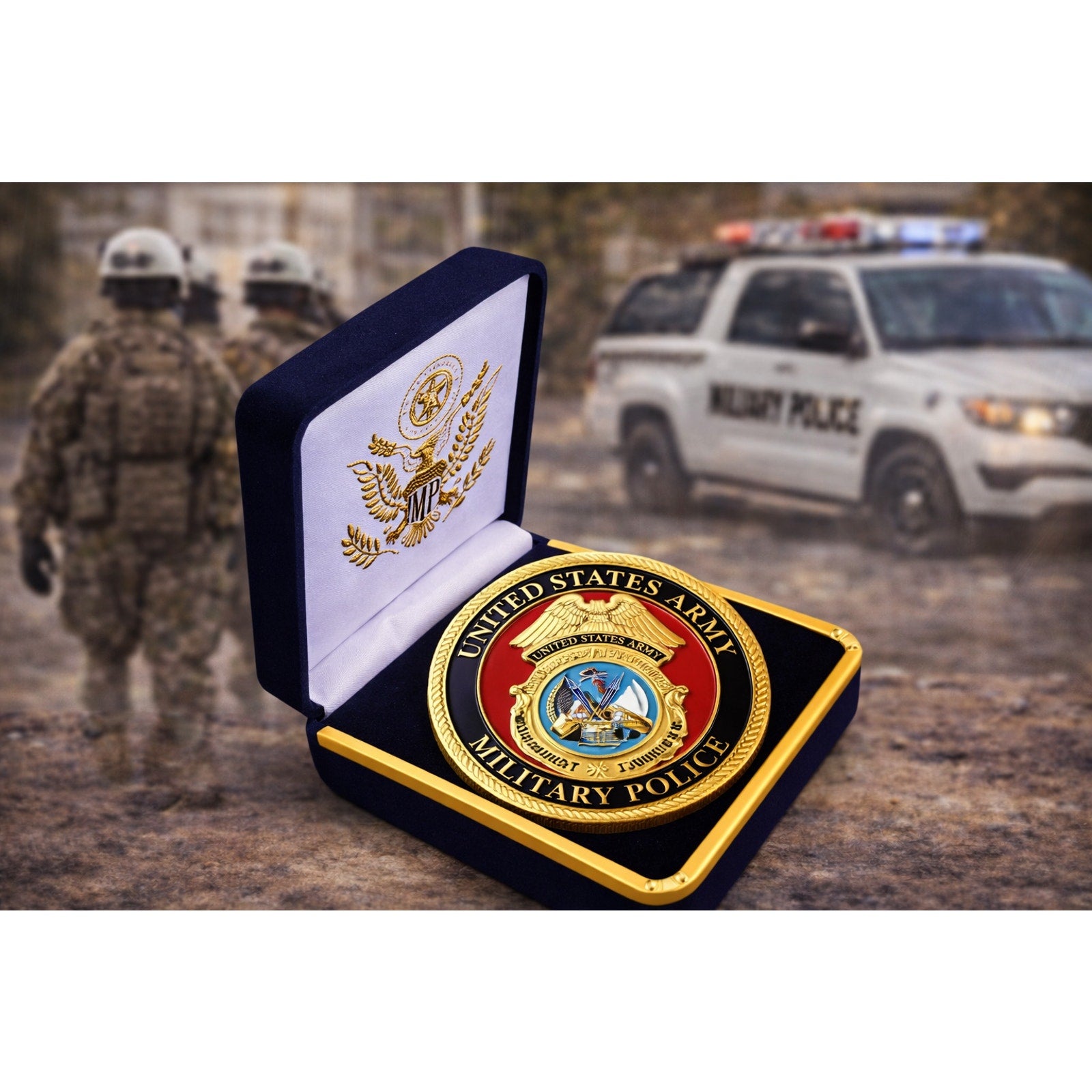 MP-Military Police Army Challenge Coin US Army with Case ·FAST SHIPPING· ·NEW·