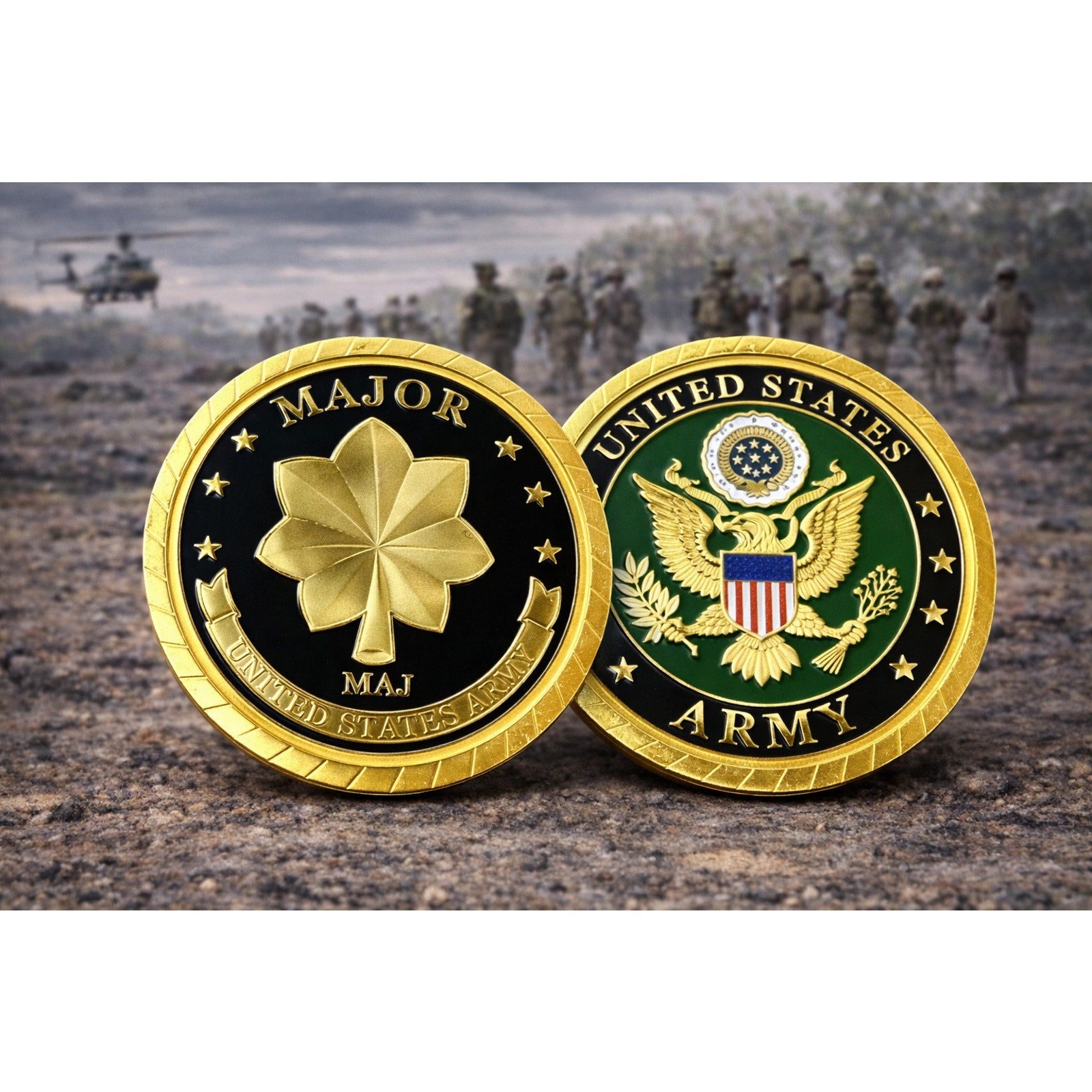 U.S. Army Major Challenge Coin ·FAST SHIPPING· ·NEW· with case