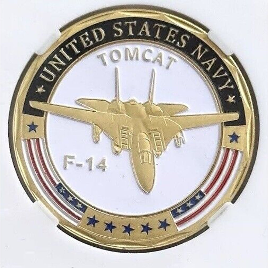 F-14 Tomcat United States Navy USN Navy Presidential Gift Box Coin