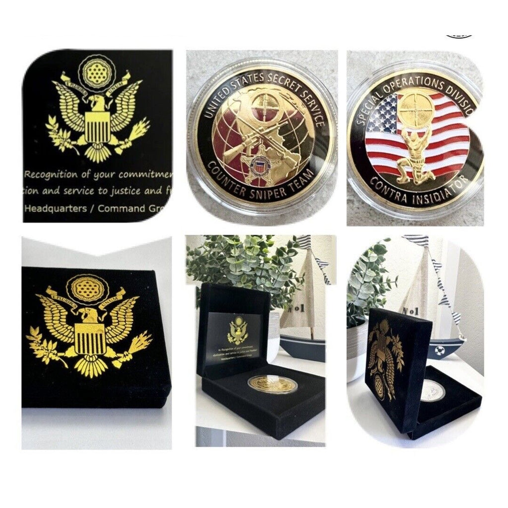 US Secret Service Counter Sniper Team Challenge Coin With velvet Case