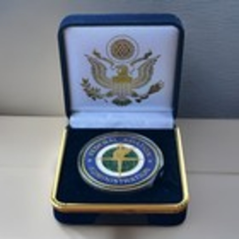 Department of Energy (DOE) Challenge Coin With Blue Velvet Case. Fast Shipping!