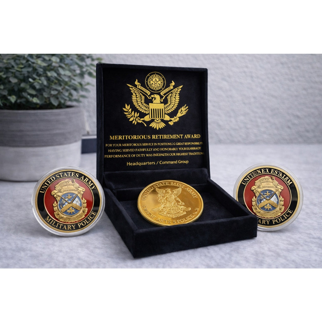 US ARMY MILITARY POLICE Retirement Award. Fast Shipping! New!