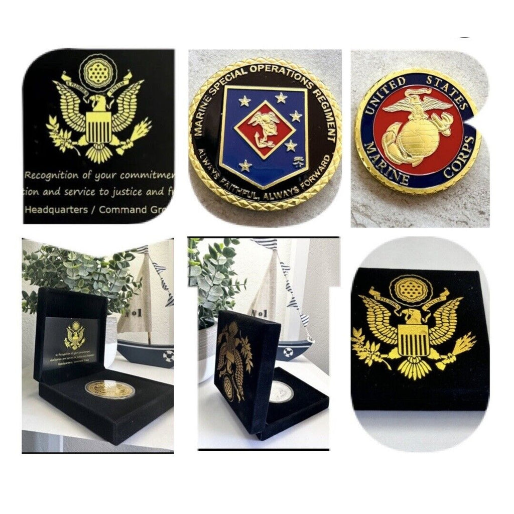US MARINE CORPS SPECIAL OPERATIONS REGIMENT Challenge Coin With Velvet Case