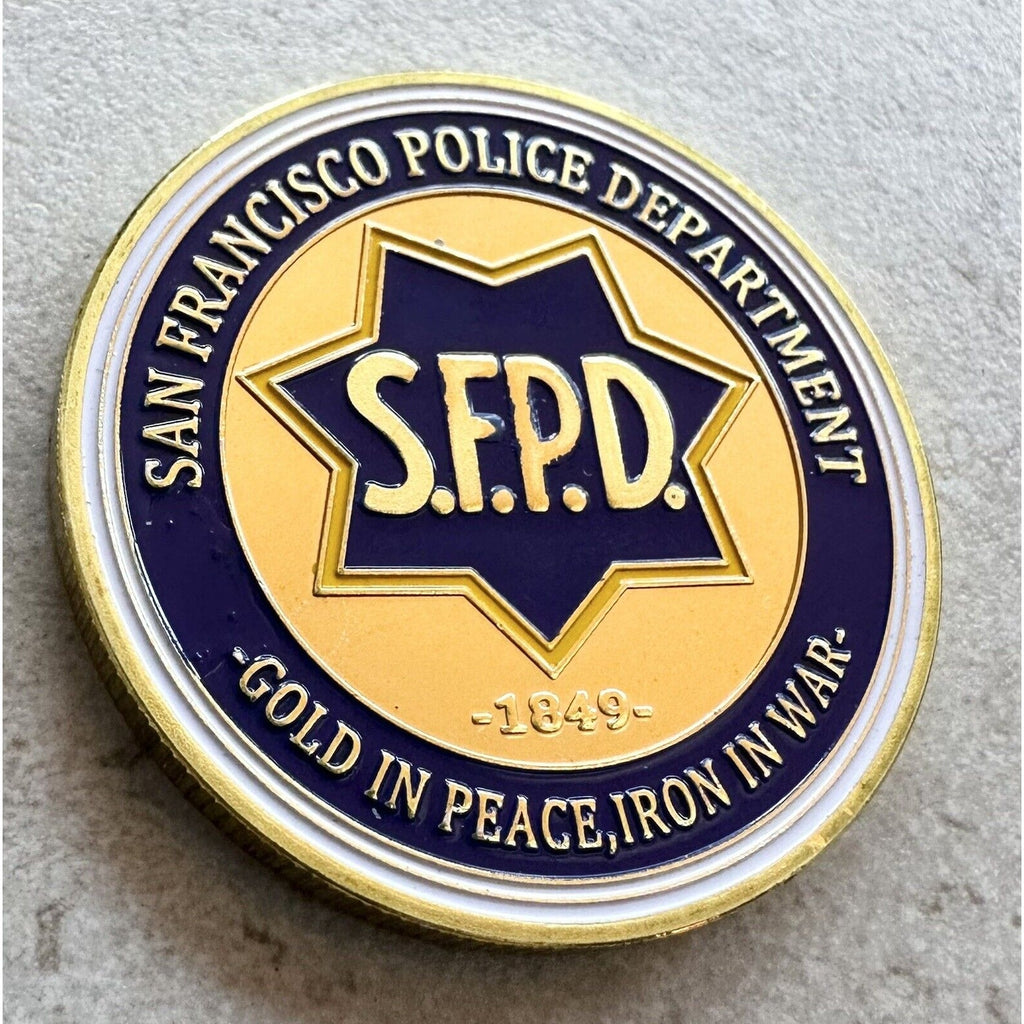 US City of San Francisco S.F.P.D.Police Department St. Michael Challenge Coin