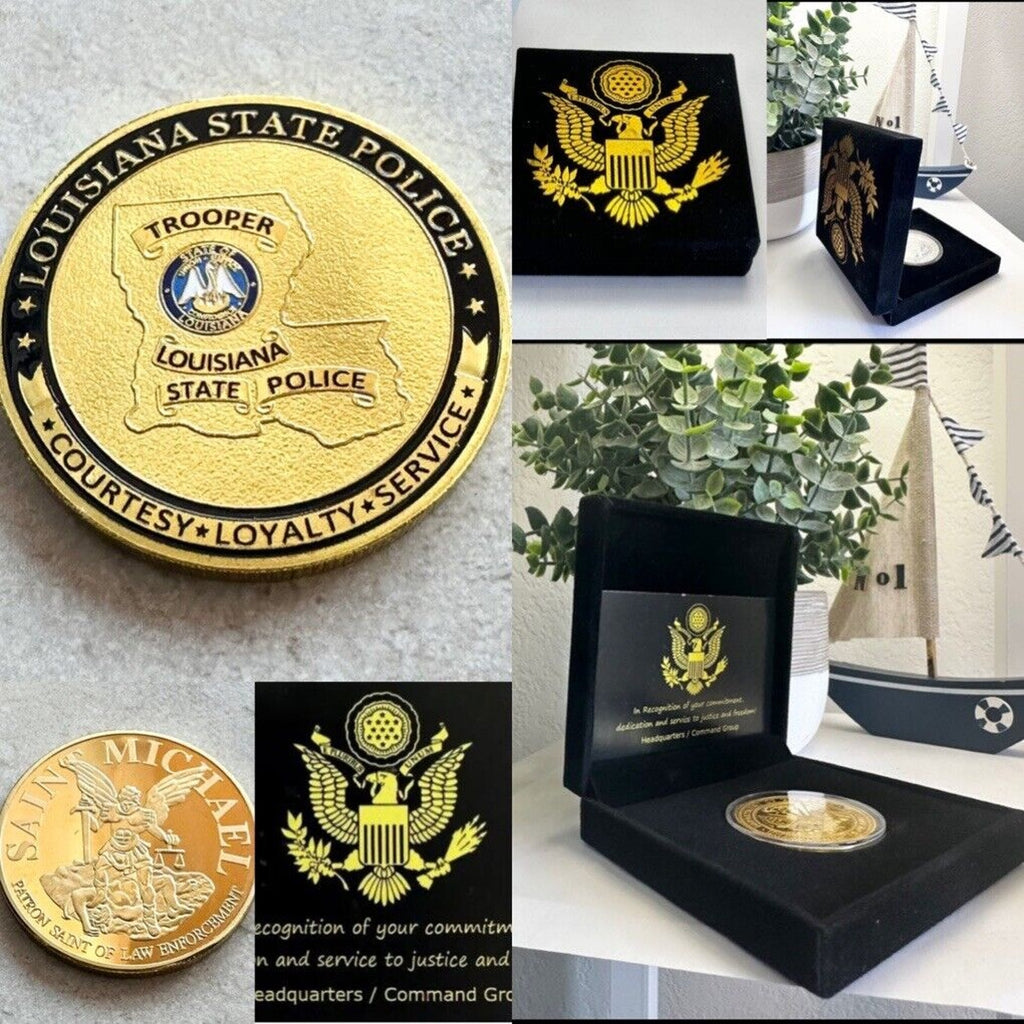 LOUISIANA STATE POLICE Challenge Coin Come With Special Velvet Case