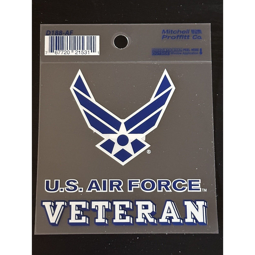 UNITED STATES AIR FORCE VETERAN LOGO USAF Vinyl Window Decal/Sticker BLUE/WHITE