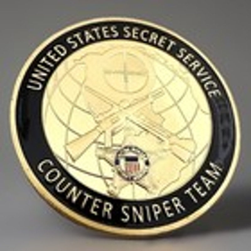 United States SECRET SERVICE-COUNTER SNIPER Team Challenge Coin USSS W Case