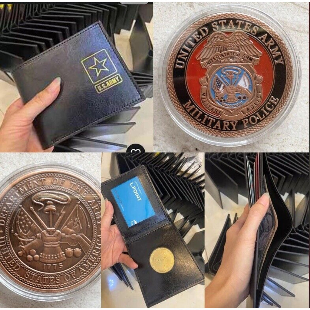 MP-Military Police Office Department Agent -Army W/Credential coin holder wallet