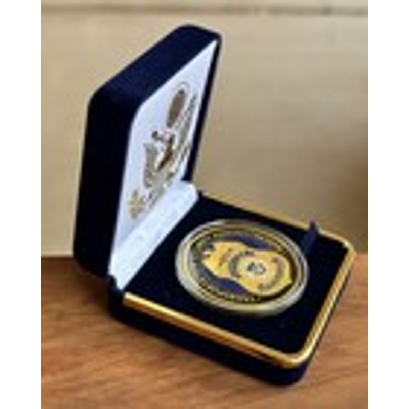 Department of Energy (DOE) Challenge Coin With Blue Velvet Case. Fast Shipping!