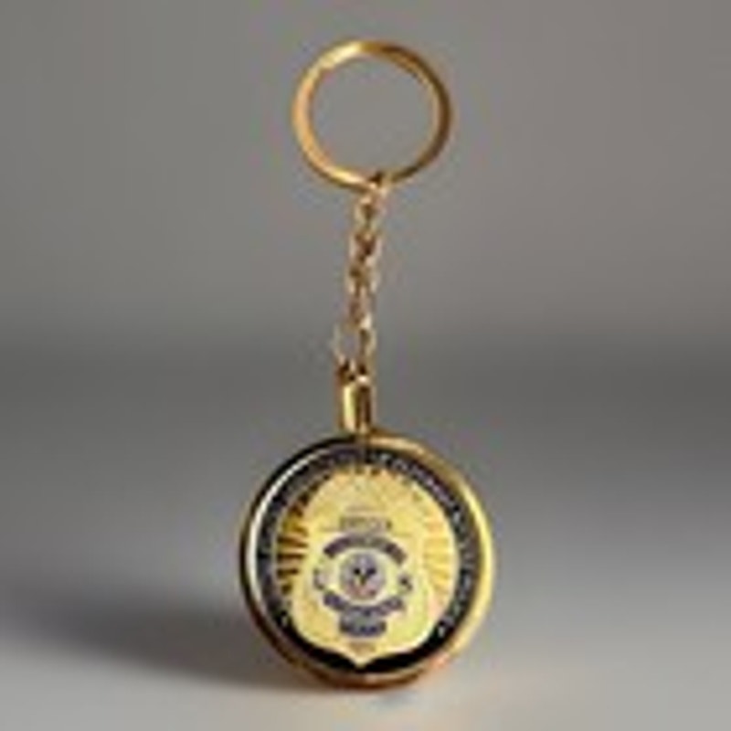 U S Dept of Veterans Affairs Police Challenge Coin Keychain. Fast Shipping