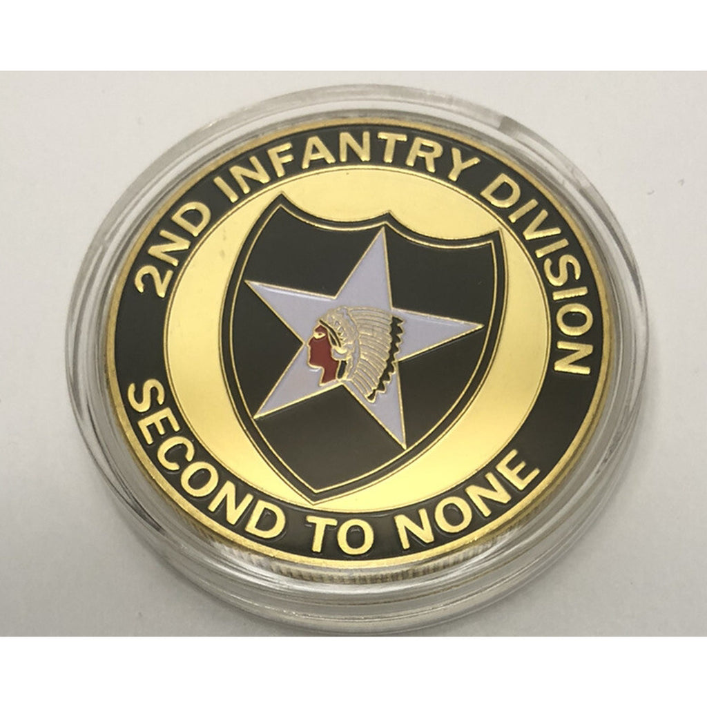us army challenge coins 2nd Infatntry division fast ship w/ Achievement Award
