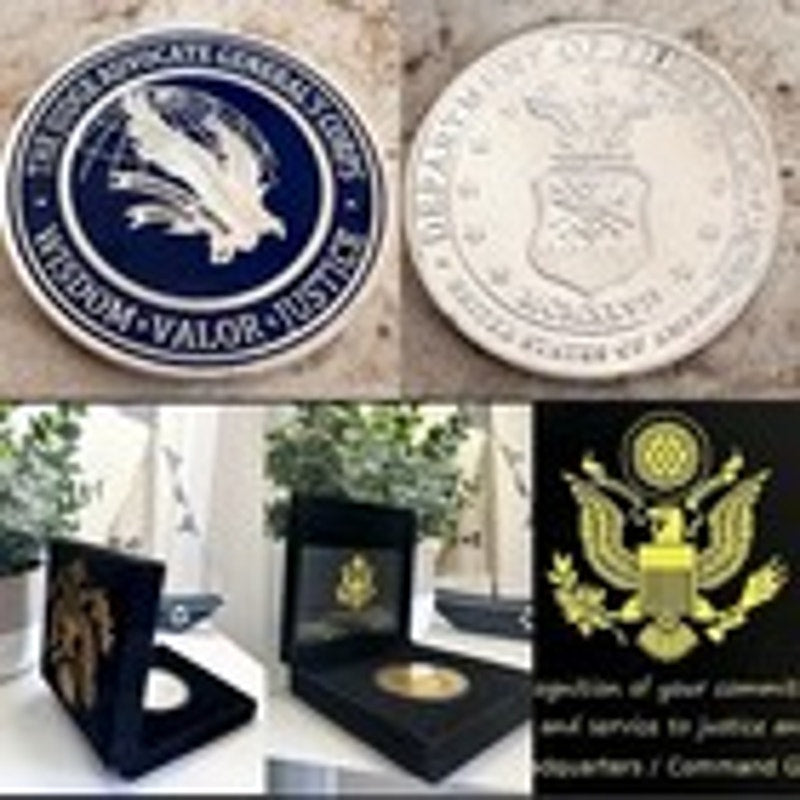 US AIR FORCE (JAG) JUDGE ADVOCATE GENERAL'S CORPS Challenge Coin With Case