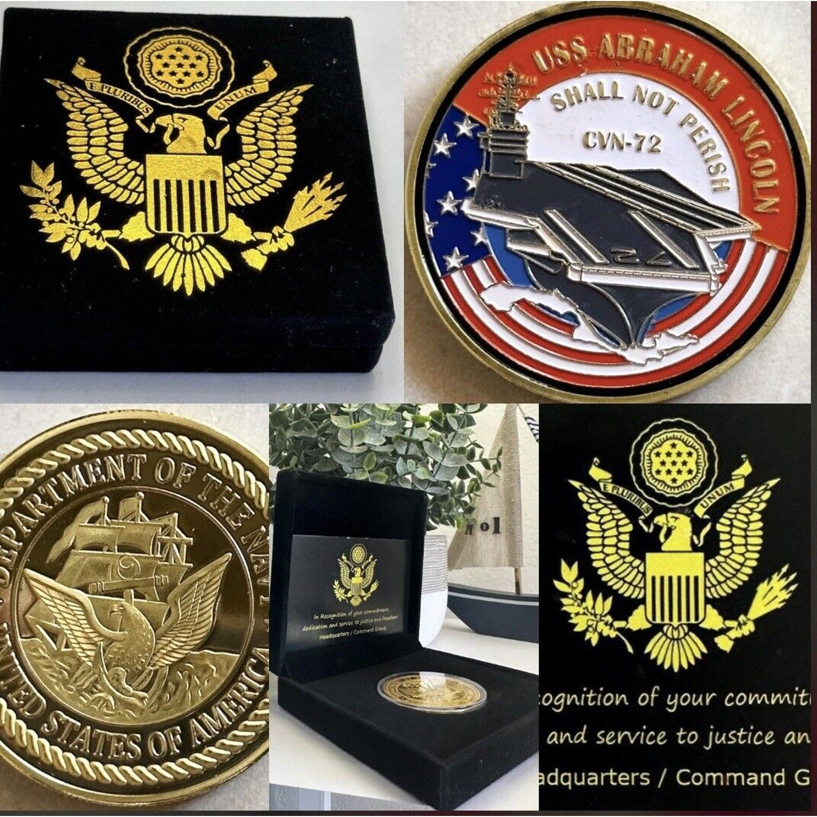 US NAVY USS ABRAHAM LINCOLN CVN-72 Challenge Coin USA
