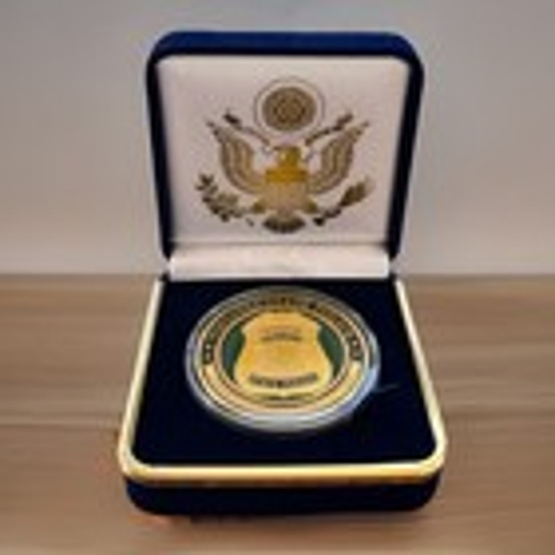 Department of Energy (DOE) Challenge Coin With Blue Velvet Case. Fast Shipping!