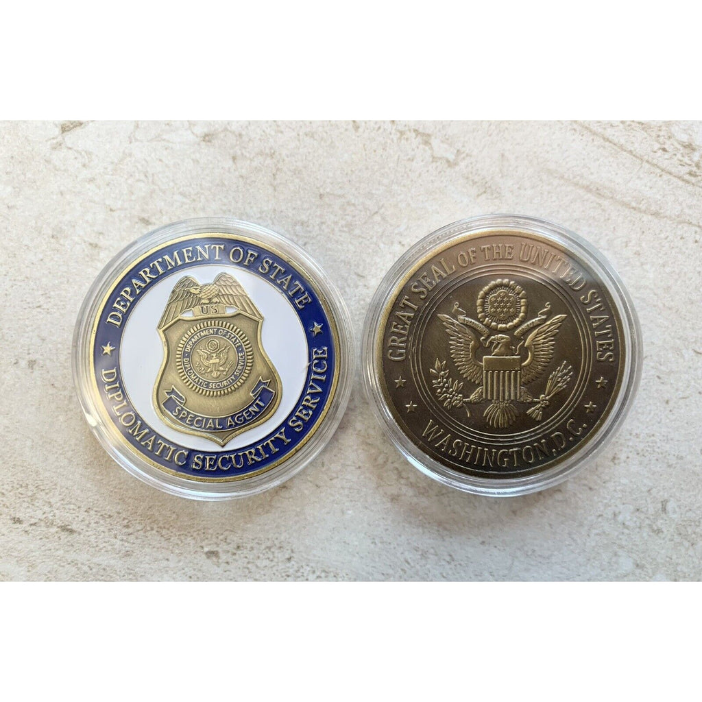 DEPARTMENT OF STATE-US Diplomatic Security Service Bronze Plated-Challenge Coin