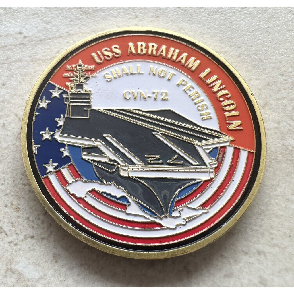 US NAVY USS ABRAHAM LINCOLN CVN-72 With Coin Holder Wallet