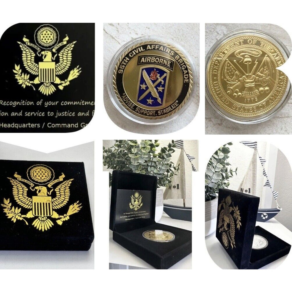 Lot Of 2 95th Civil Affairs Brigade And 101st Airborne Challenge Coin US Army