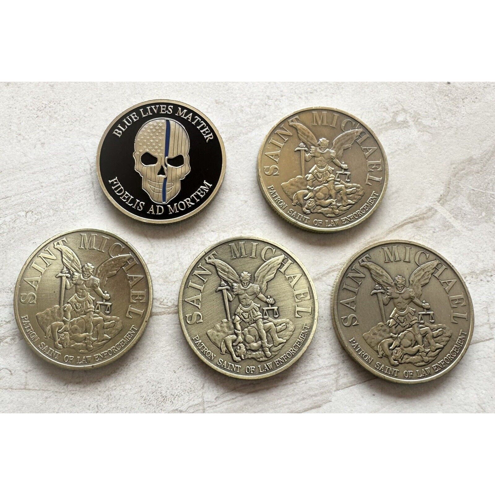 Lot Of 5 Police challenge coin. New. Fast Shipping