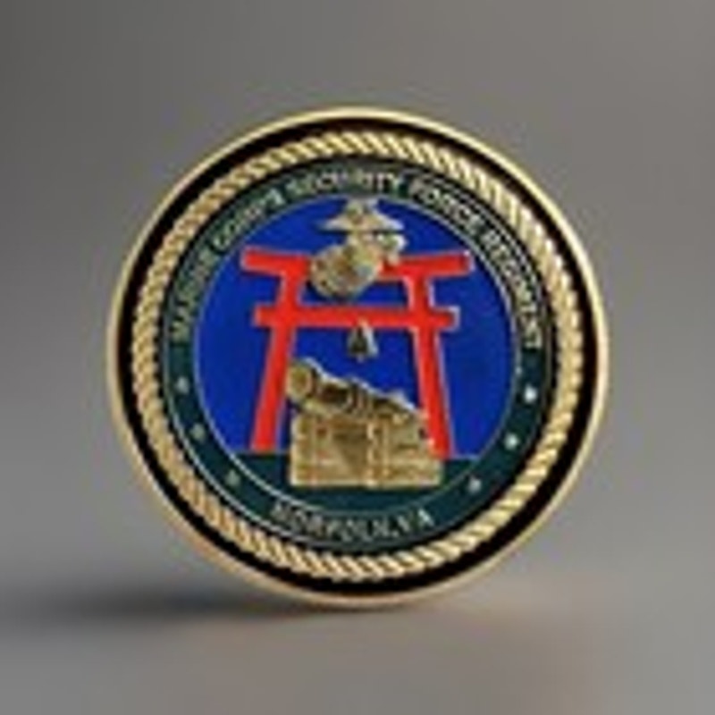 Marine Corps Security Force Regiment Norfolk, VA Challenge Coin Keychain. USMC