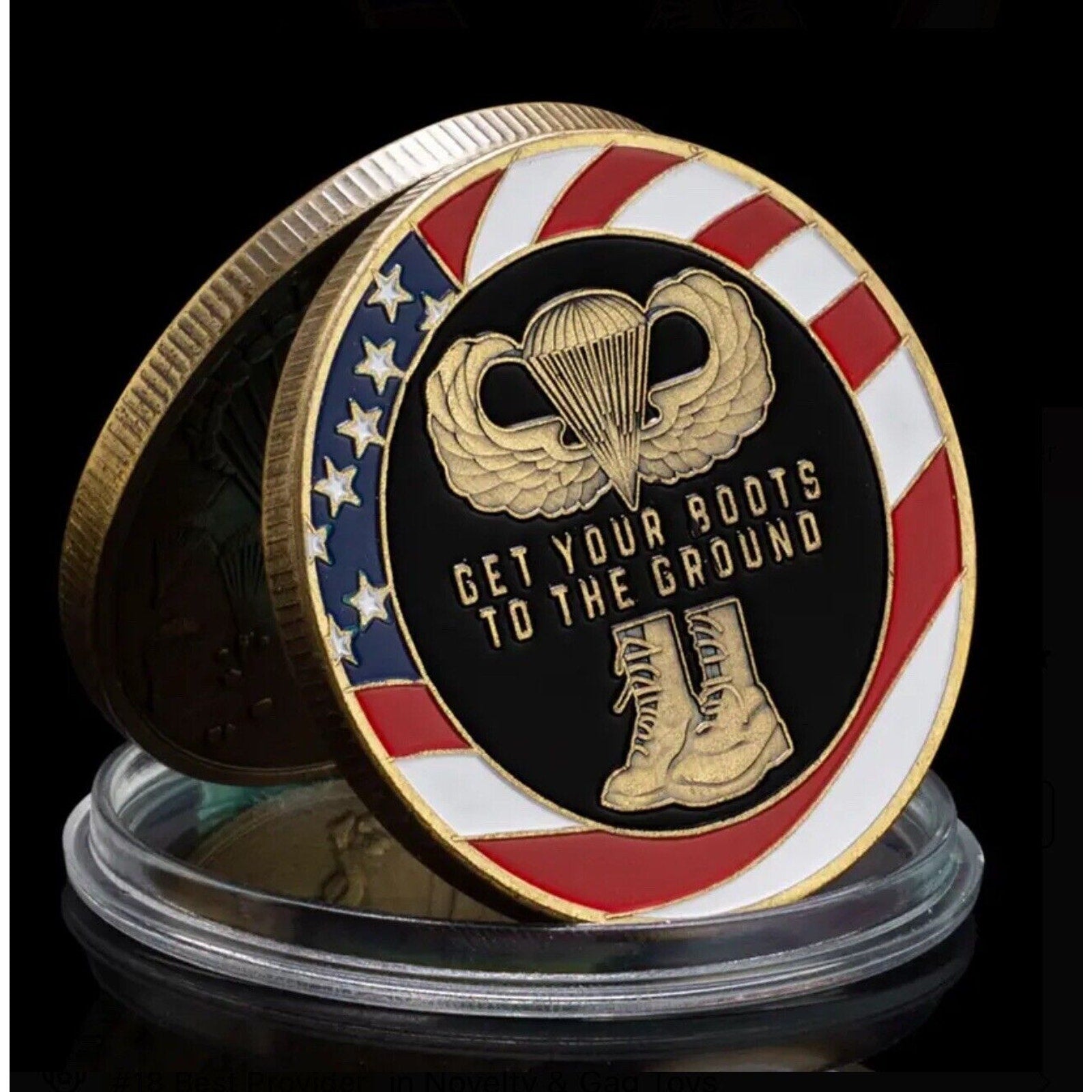 US 82nd Airborne Division Get Your Boots To The Ground Bronze Plated Coin