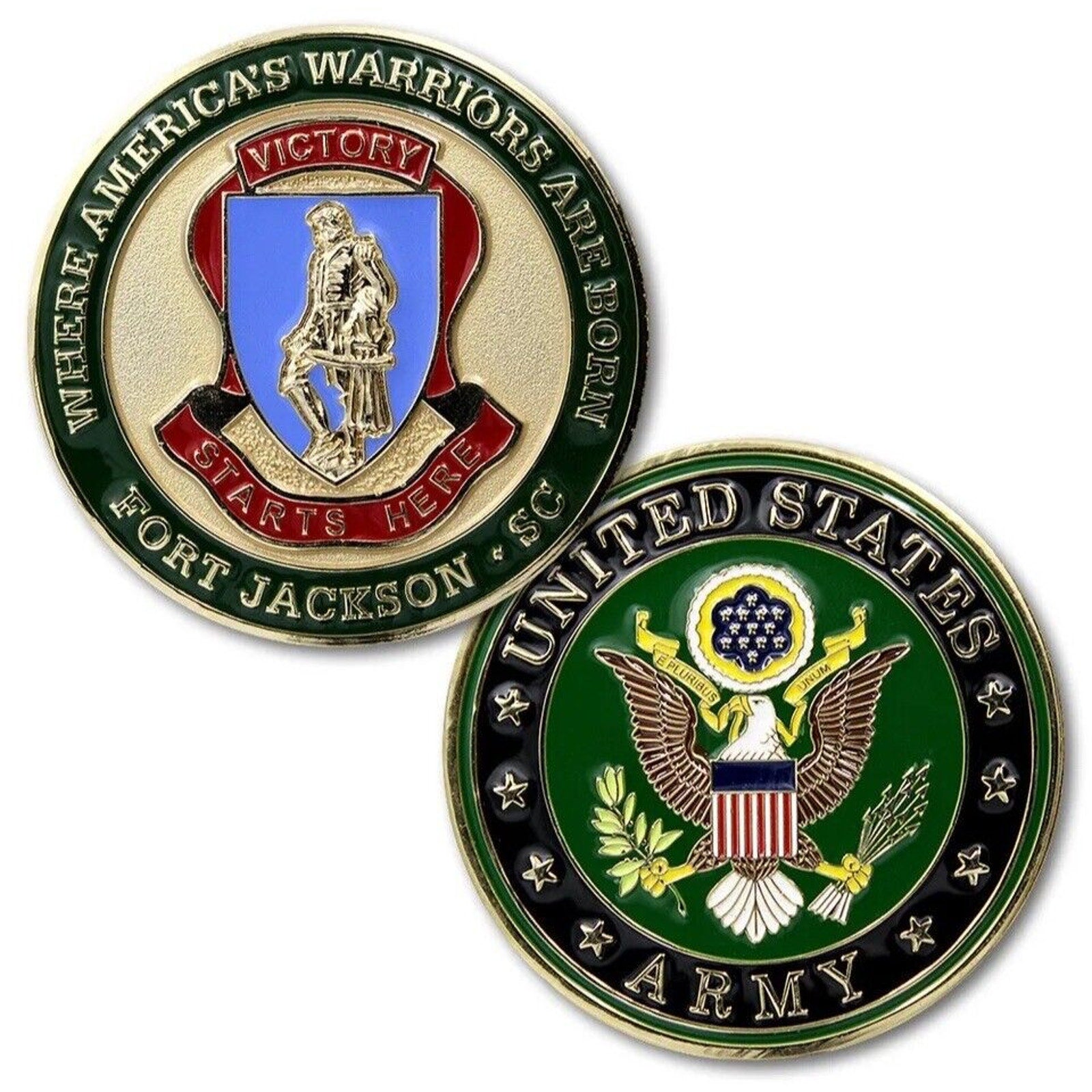 U.S. Army Fort Jackson, SC Training Base Challenge Coin. Where We Make Men