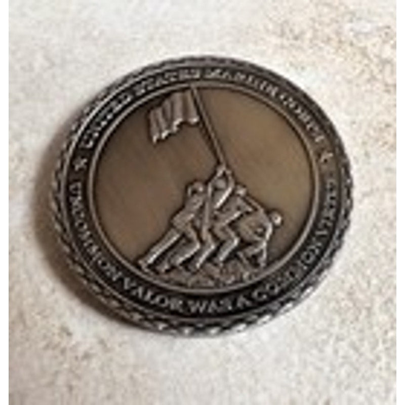 United States MARINES IWO JIMA Semper Fidelis Challenge Coin Keychain