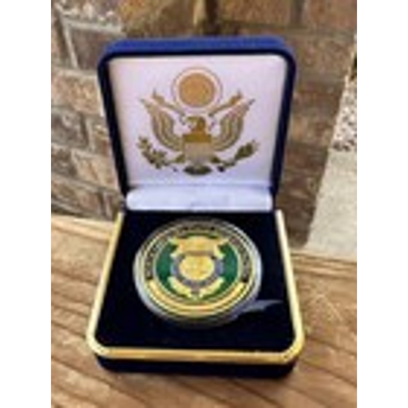 Department of Energy (DOE) Challenge Coin With Blue Velvet Case. Fast Shipping!