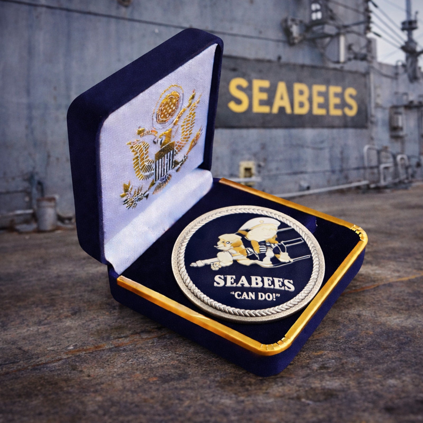 NEW U.S. Navy Seabees "We Build We Fight" Challenge Coin ·FAST SHIPPING· ·NEW·