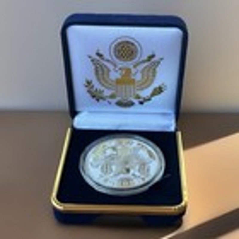 Department of Energy (DOE) Challenge Coin With Blue Velvet Case. Fast Shipping!