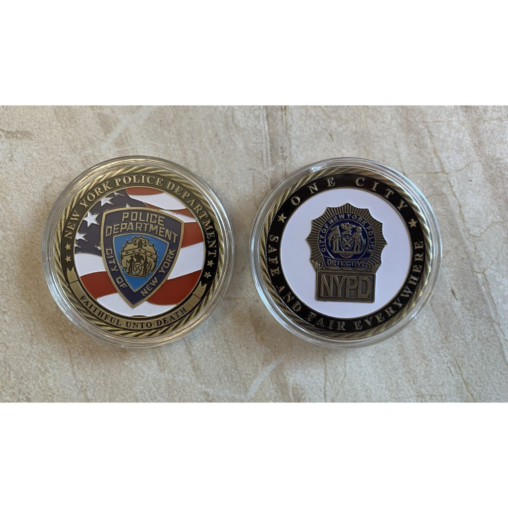 NEW YORK POLICE DEPARTMENT ONE CITY SAFE With Retirement Award