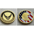 NEW USAF U.S. Air Force Veteran with eagle and flag Challenge Coin.