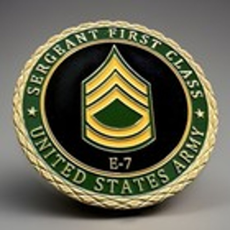 UNITED STATES ARMY E-7 SFC SERGEANT FIRST CLASS CHALLENGE COIN KEYCHAIN