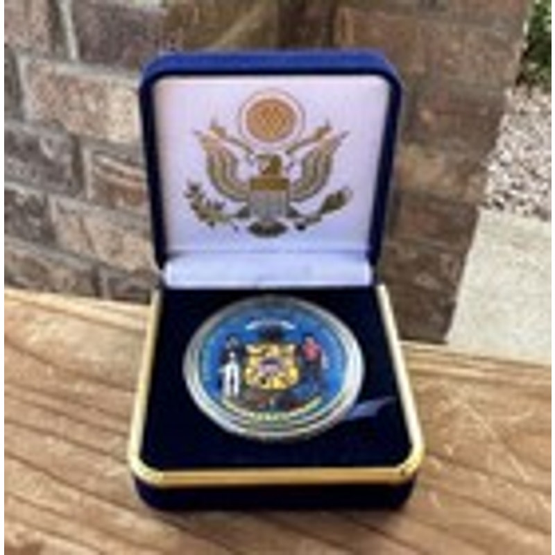 Department of Energy (DOE) Challenge Coin With Blue Velvet Case. Fast Shipping!