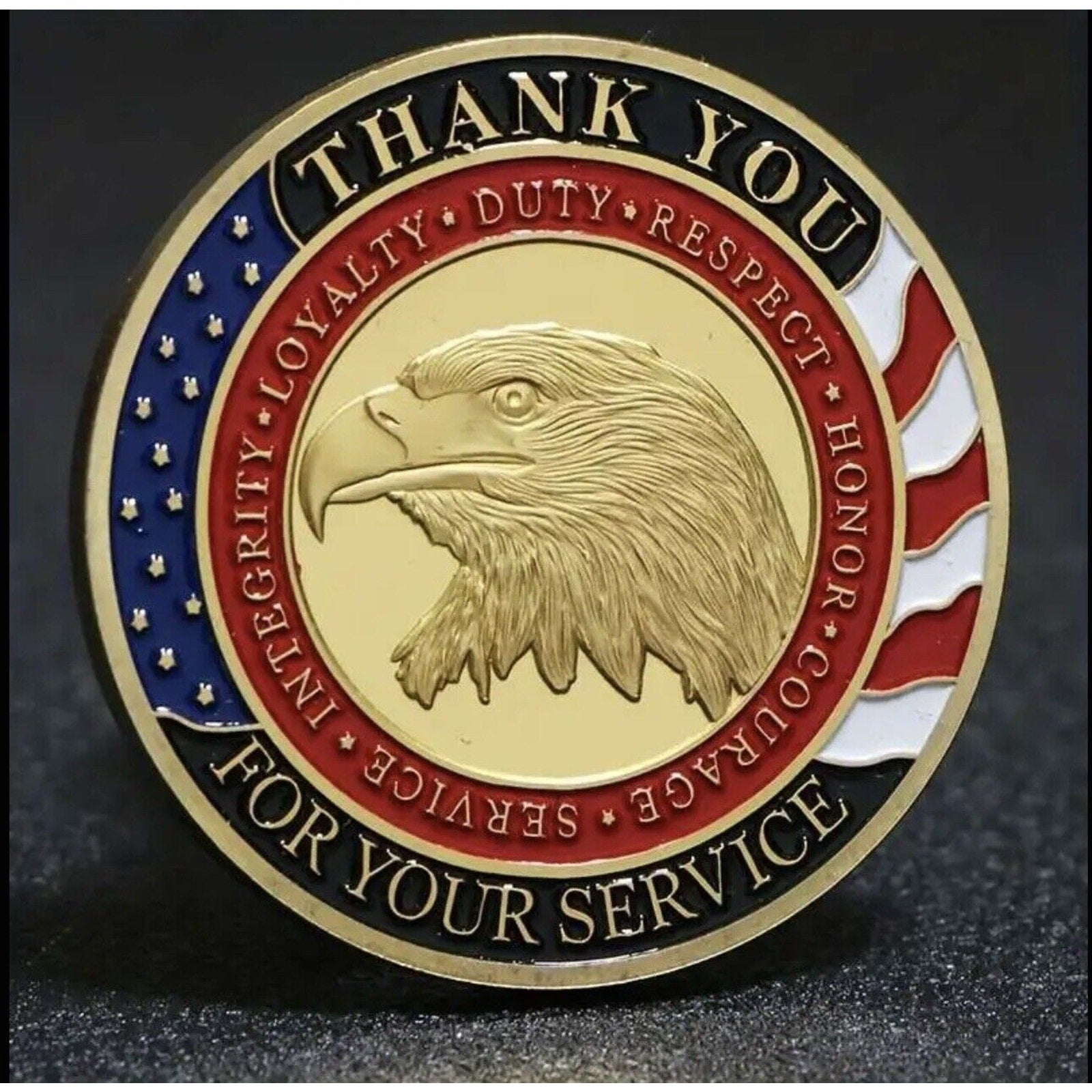 Thank You For Your Service "Honoring All Who Served" Challenge Coin veteran
