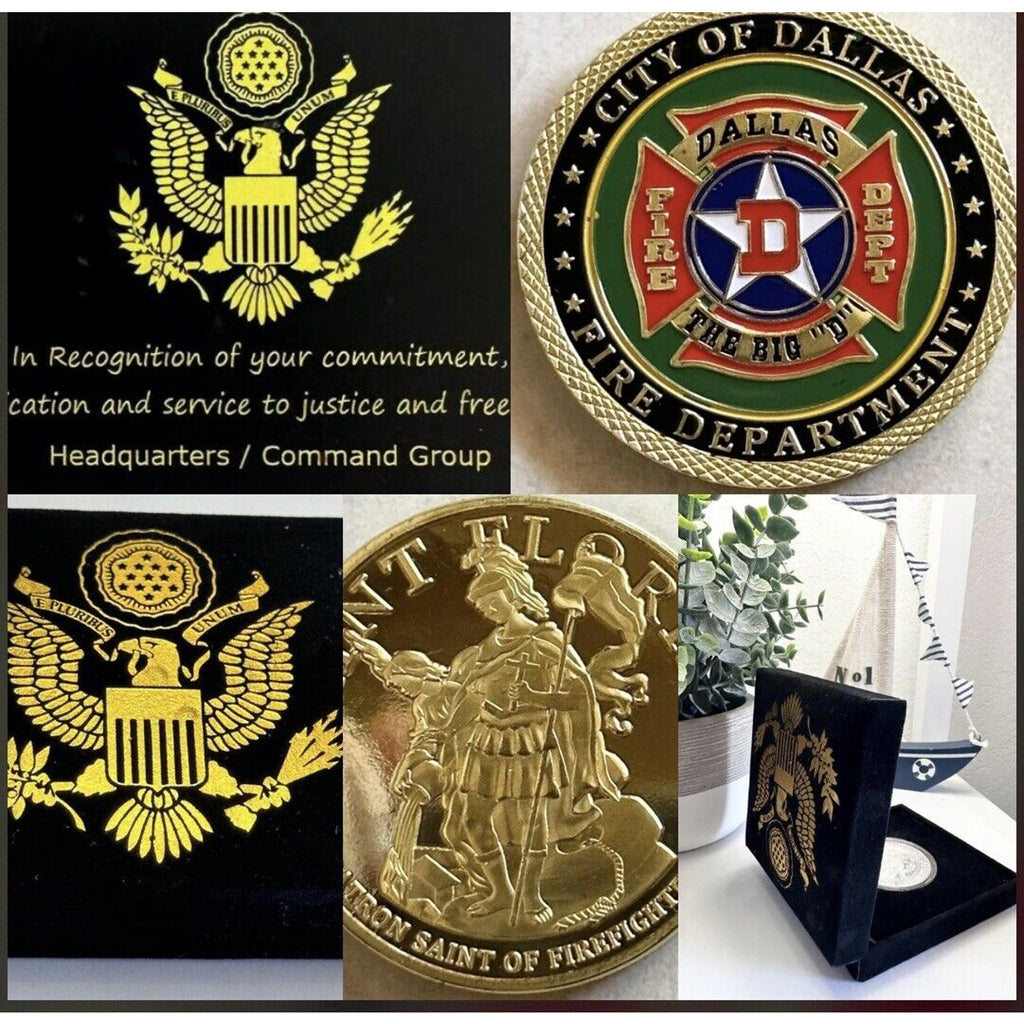 DALLAS FIRE DEPT - The Big "D" Challenge Coin USA