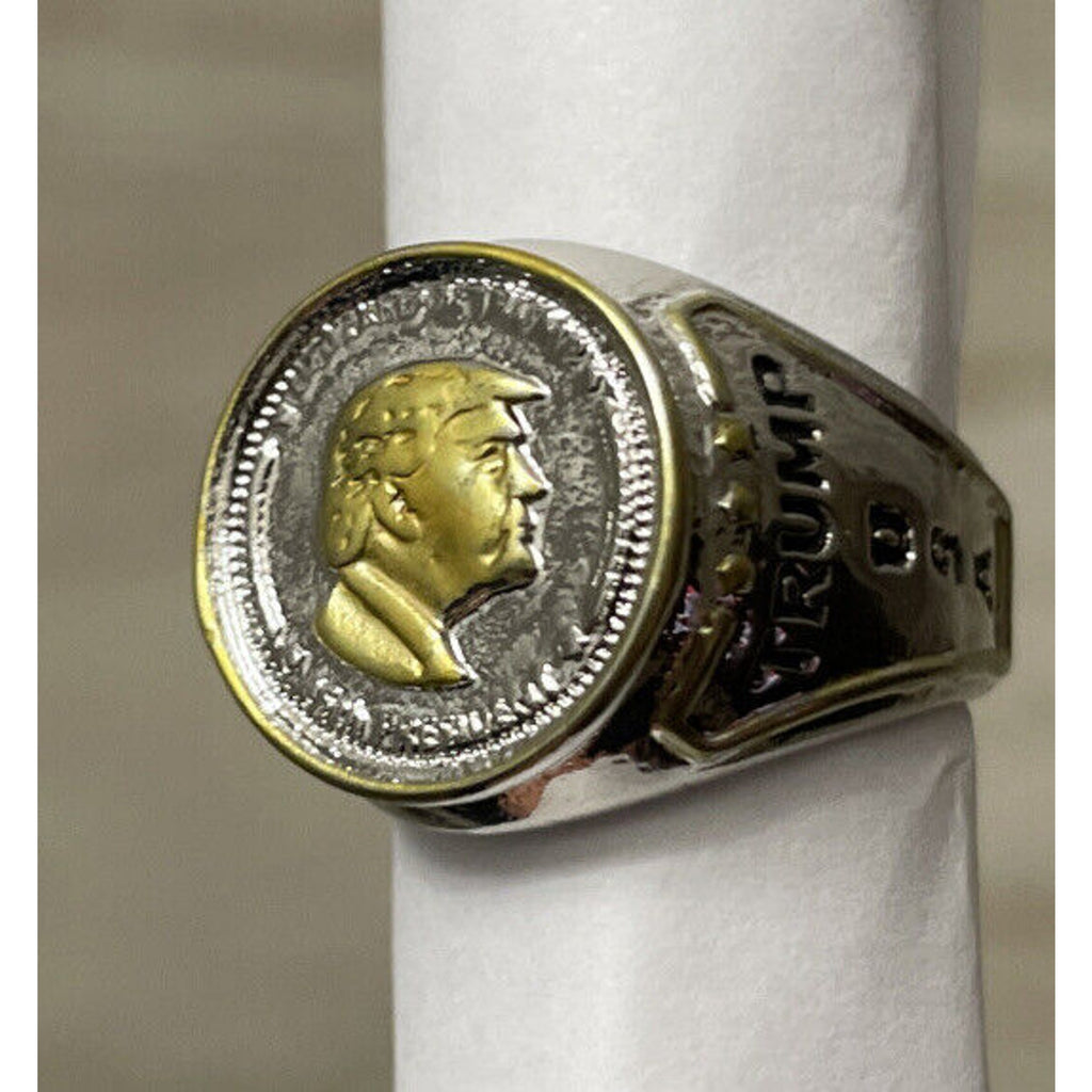 USA President Trump Ring American Men's Biker US Seller