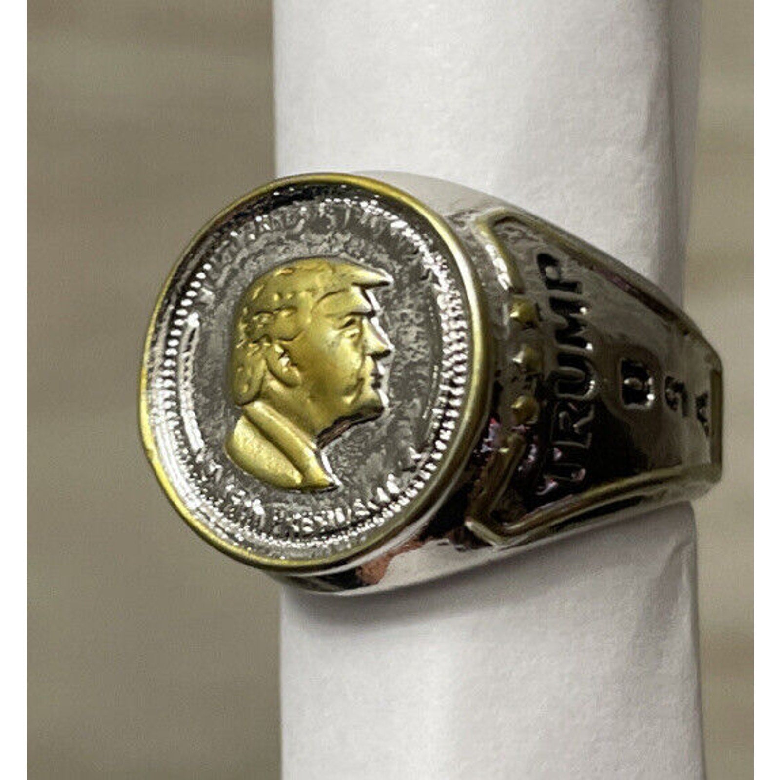 USA President Trump Ring American Men's Biker US Seller