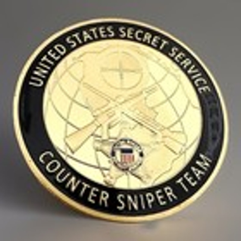 United States Secret Service Counter Sniper Team Challenge Coin Keychain