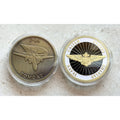 2 Pcs F-14 Tomcat United States Navy & Top Gun Naval Aviator Wings Coin