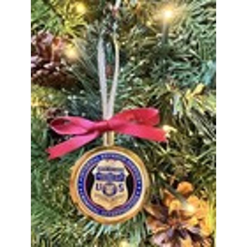INTERNAL REVENUE SERVICE IRS U S Government Challenge Coin Christmas Ornament