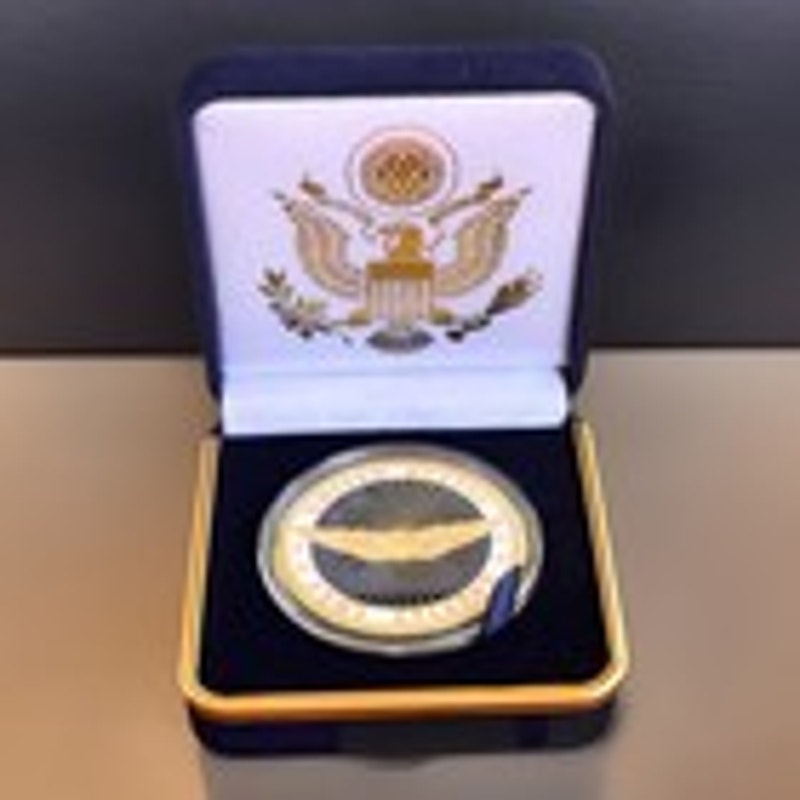 Department of Energy (DOE) Challenge Coin With Blue Velvet Case. Fast Shipping!