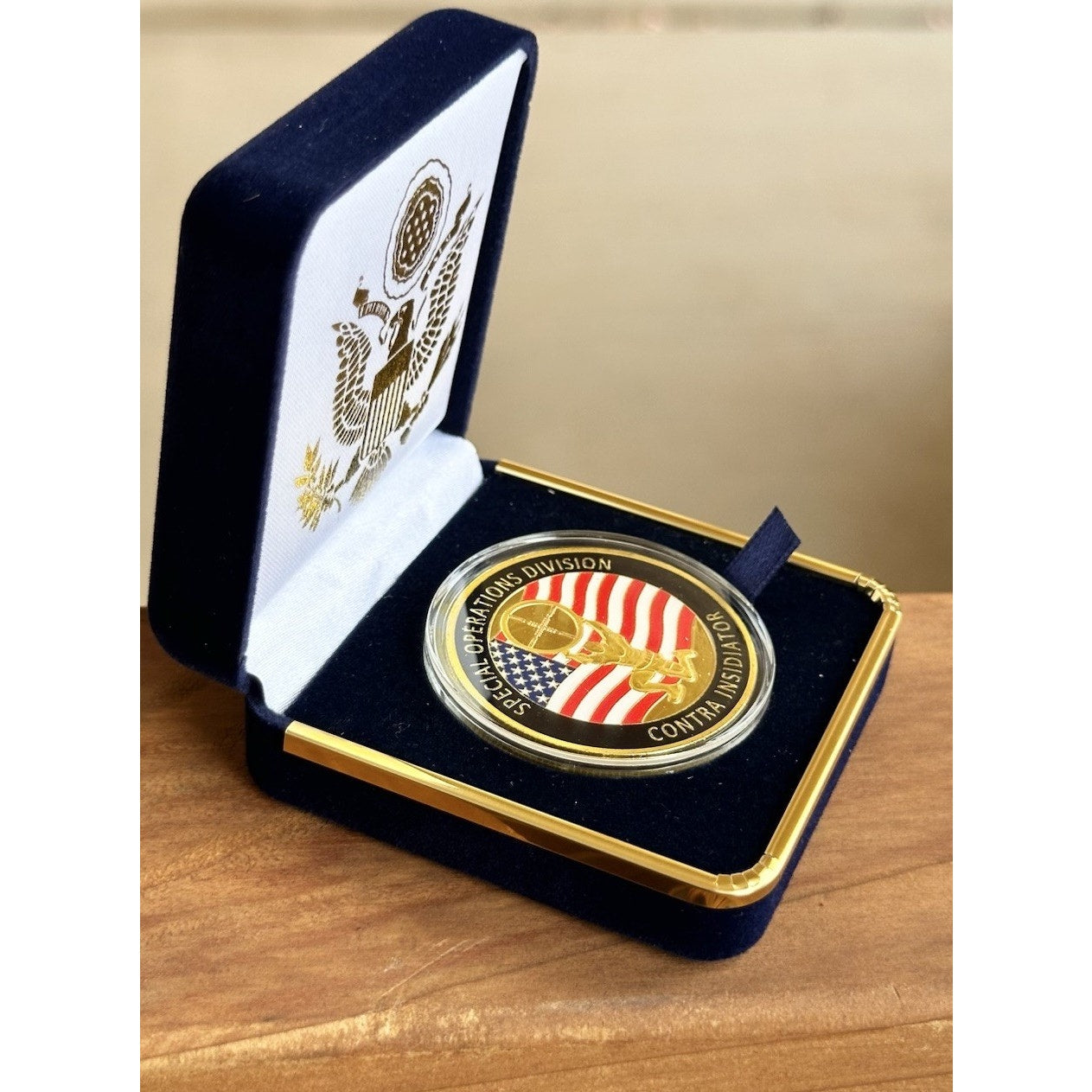 United States Secret Service Counter Sniper Team Challenge Coin With Velvet Case