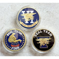 3 Pcs CHALLENGE COIN Seal Team FOUR, FIVE, SIX US NAVY NAVAL