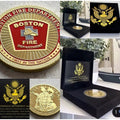 BOSTON Massachusetts Fire Rescue Department Medical Coin W/ Retirement Award