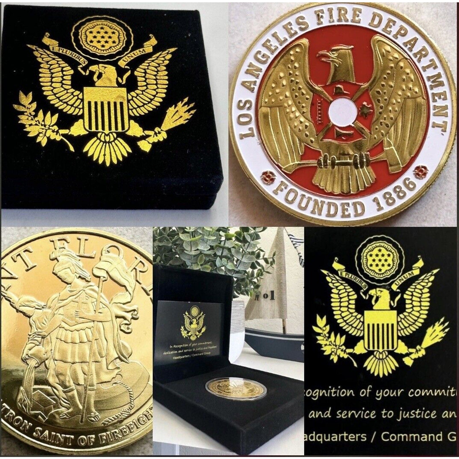 CITY OF LOS ANGELES Fire Dept. Challenge Coin USA