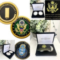 2pcs Army Rank 2LT 2nd O-2 And Chaplain Coin