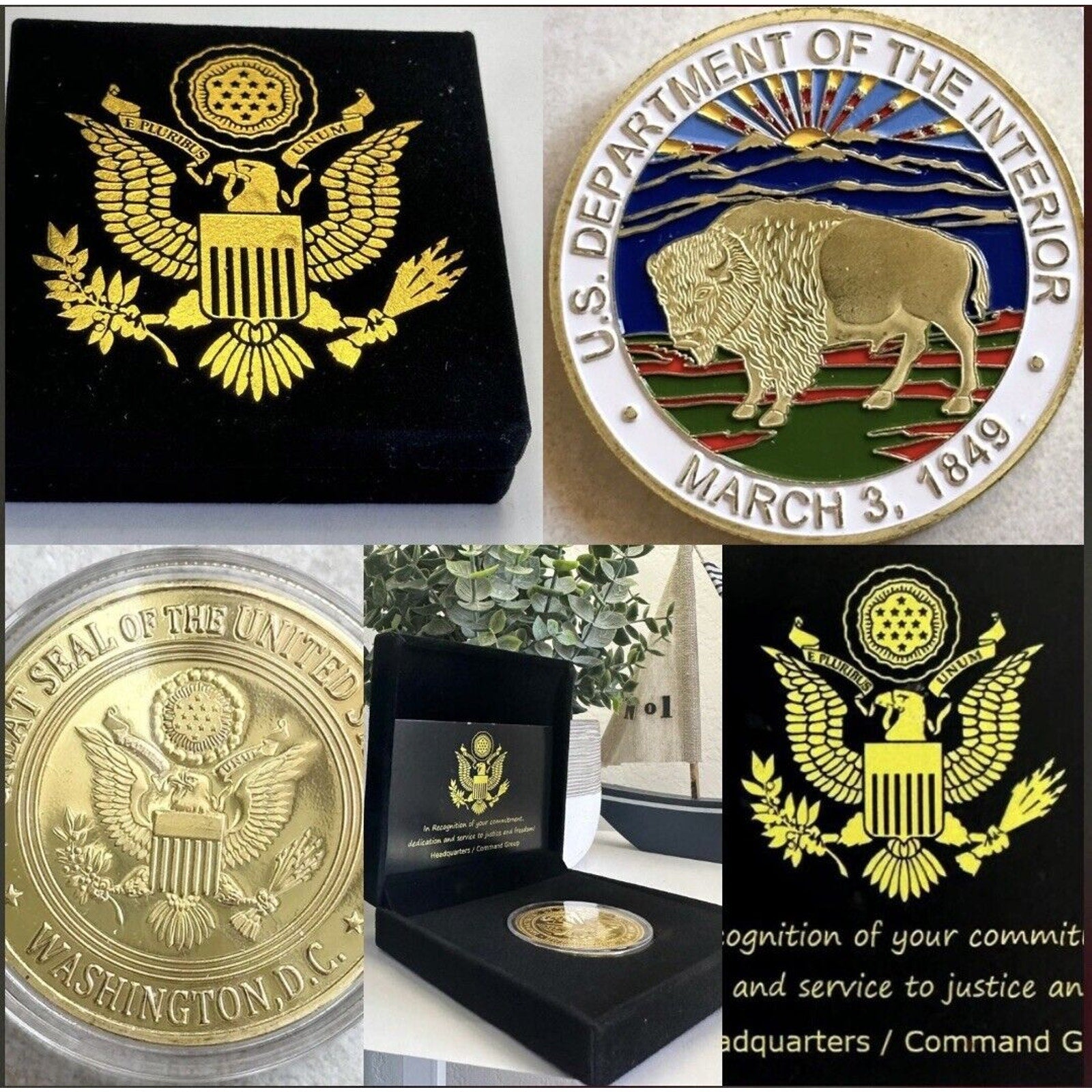 Department of Interior Challenge Coin USA